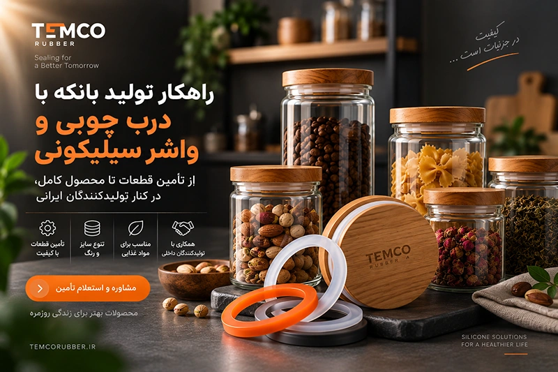راهکار تولید بانکه با درب چوبی و واشر سیلیکونی